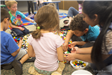 Children's lego block event at public library