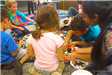 Children's lego block event at public library