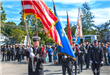 Flag detail at September 11, 2001 Memorial Dedication at Newington Volunteer Fire Department
