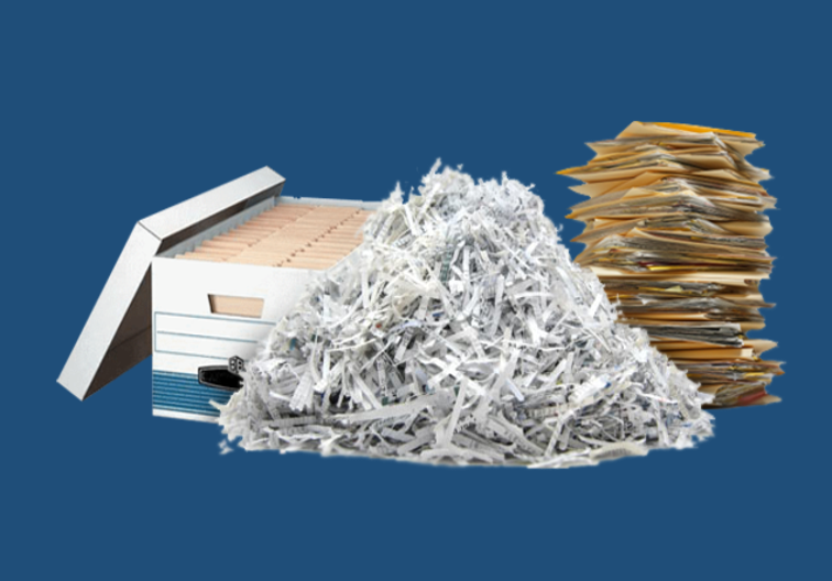 pile of shredded paper