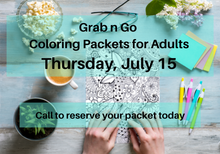 Grab n Go Coloring Packets July 15