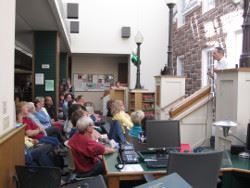 Audience listening to William Landay