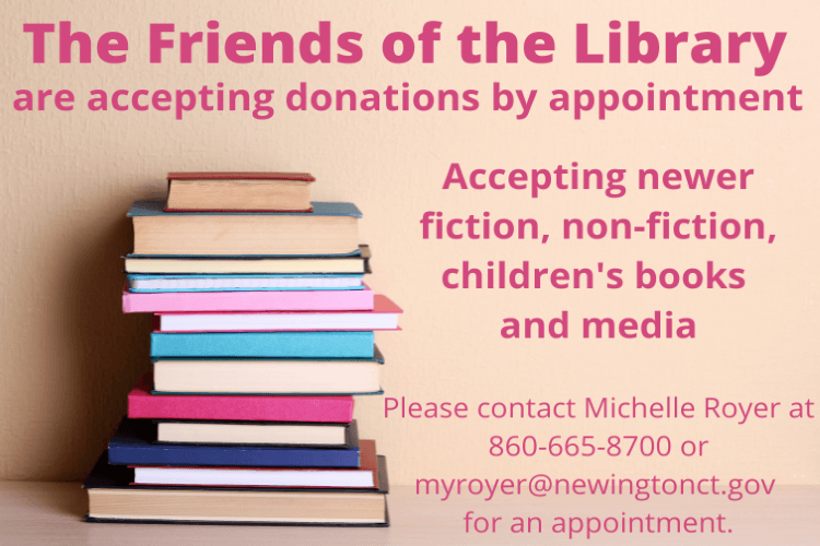 The Friends of the Library donaiton banner