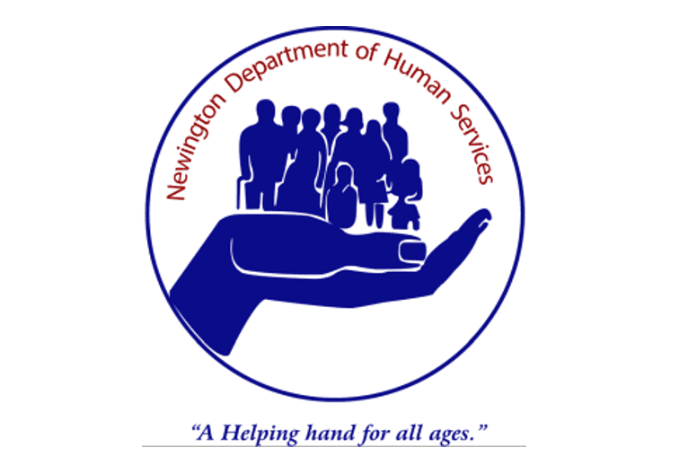 A Open hand with people with quote Helping Hand for all ages
