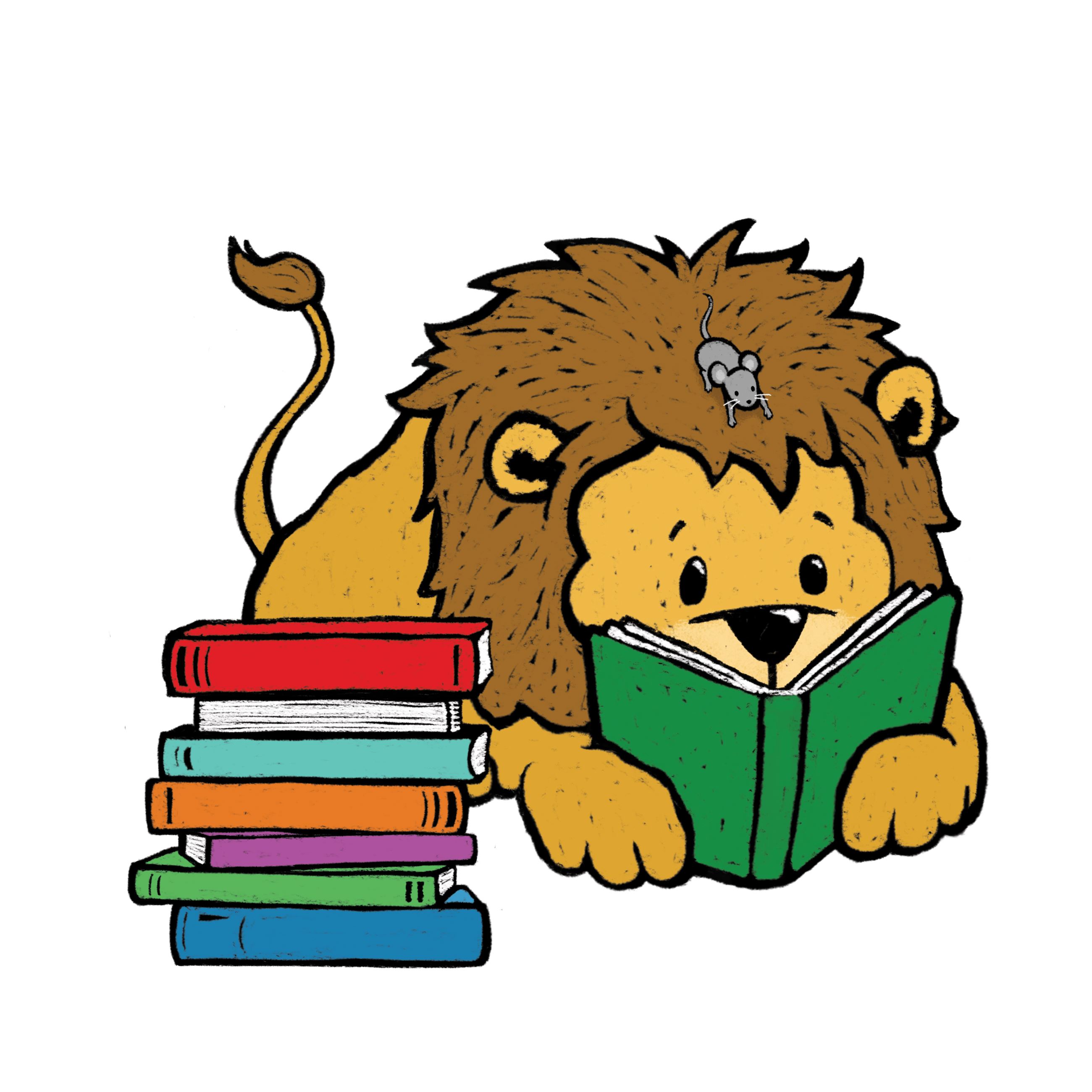 Family storytime lion reading