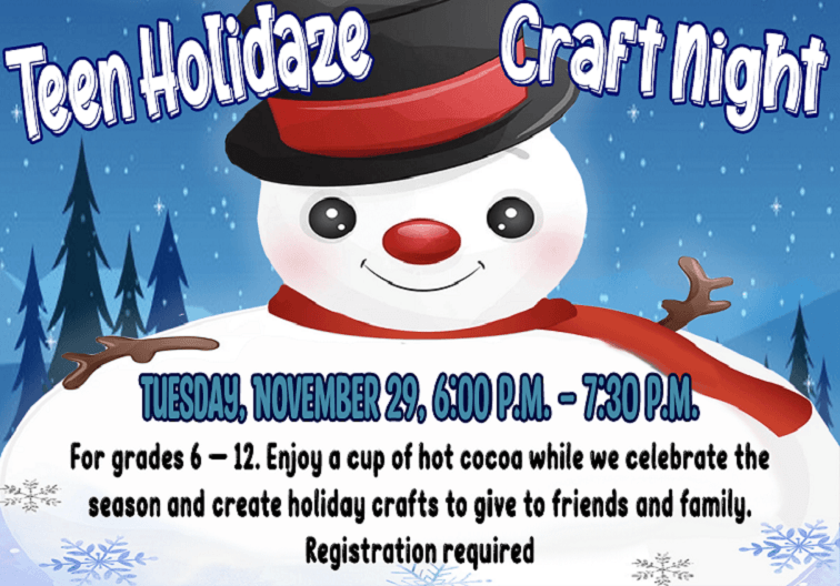 Teen Holidaze Craft 