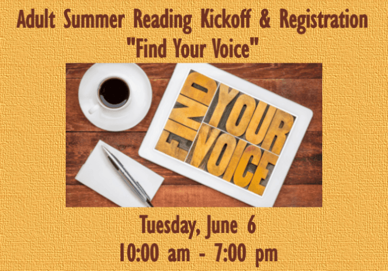 adult summer reading kickoff 2023 banner