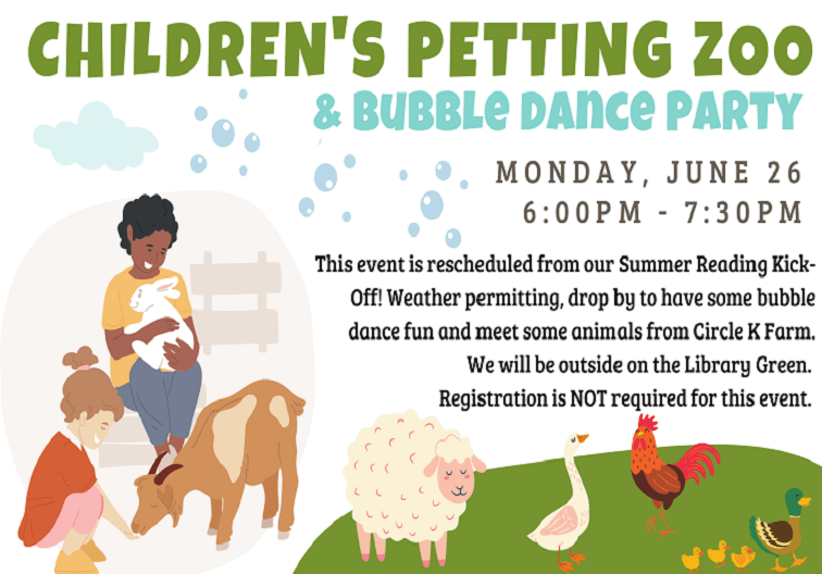 Petting Zoo and Bubble Dance Party 