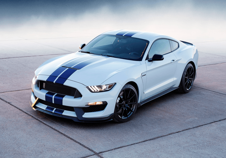 Image of White Ford Shelby Mustang