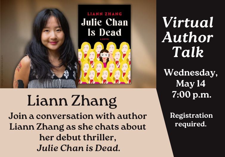 Liann Zhang May virtual author talks newsflash