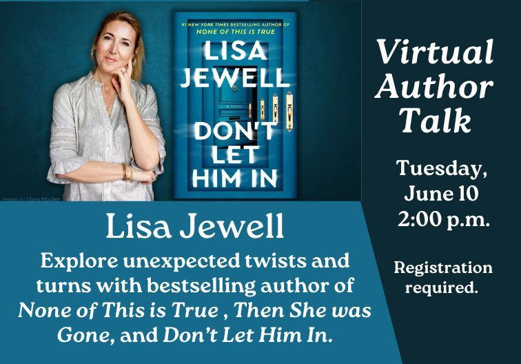 Lisa Jewell virtual author talk june 10 newsflash