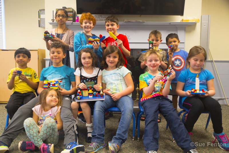 Children's lego block event at public library