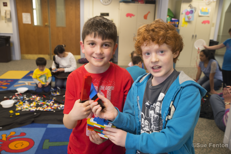 Children's lego block event at public library