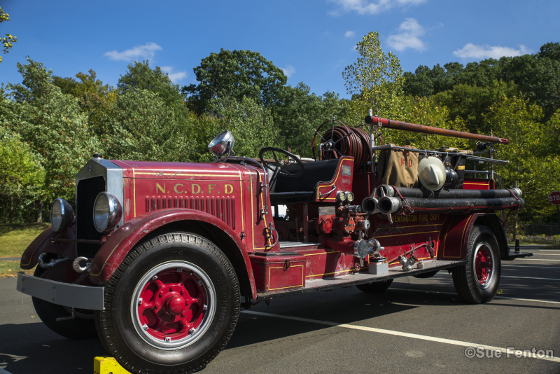 Old fire truck that was once used by Newington Volunteer Fire Department