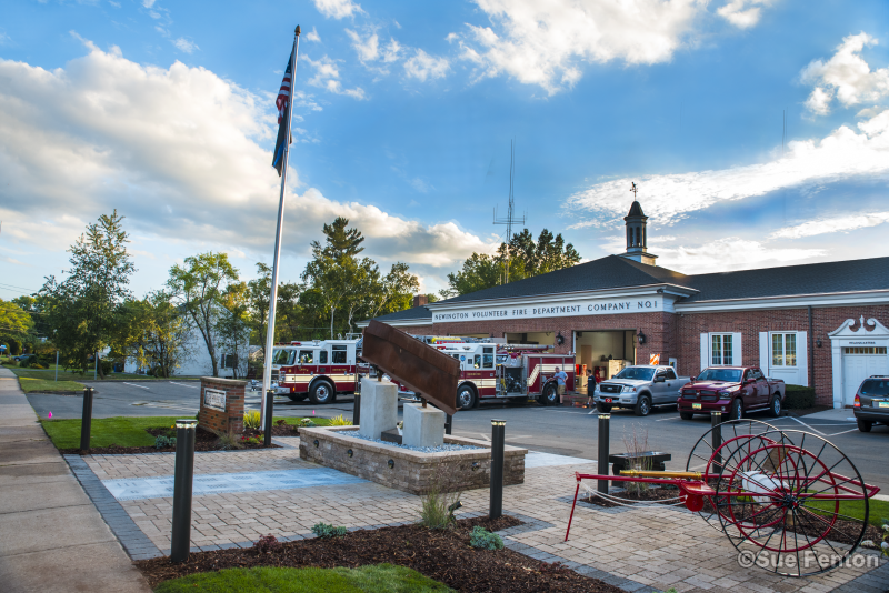 View of Company 1 Fire Department overlooking 9/11 memorial and front bays