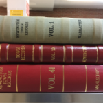 Stack of Town Clerk Records book from Newington