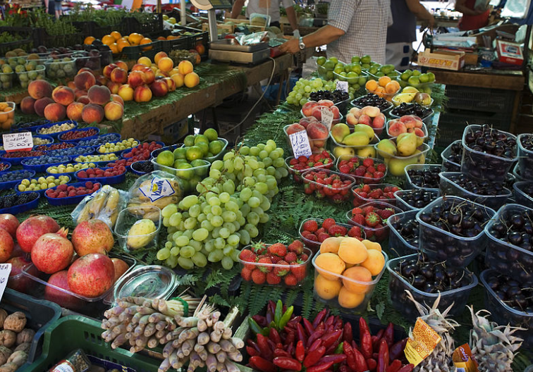 Fruits and Vegetables on a table