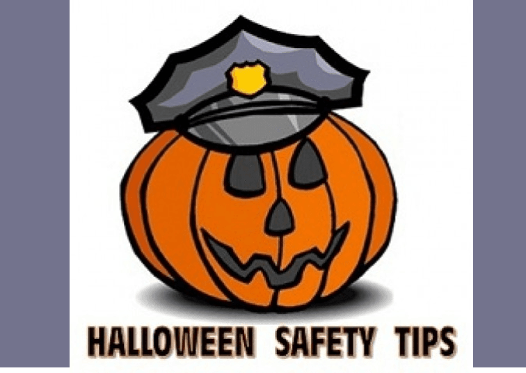 Halloween pumpkin wearing a police hat