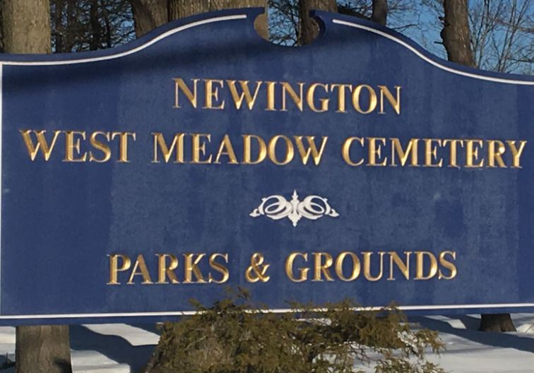 West Meadow Cemetery Sign