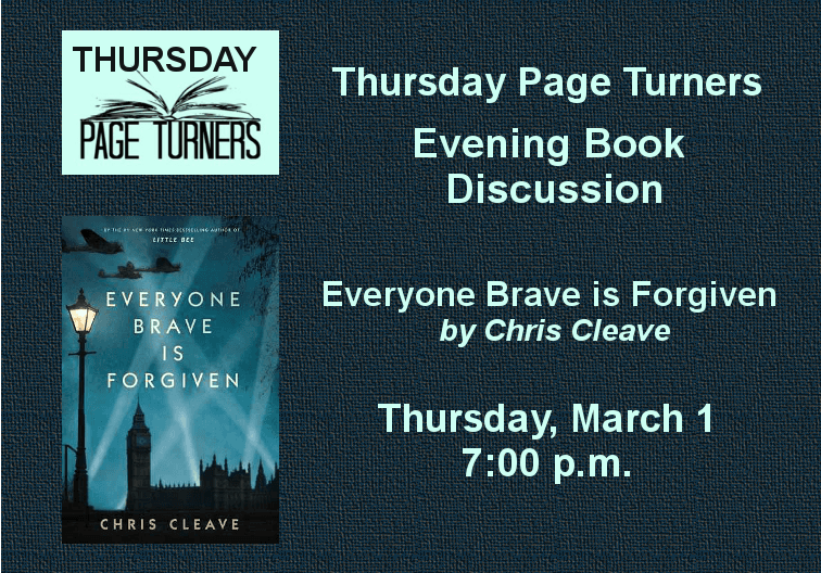 Thursday Page Turners Evening Book Discussion