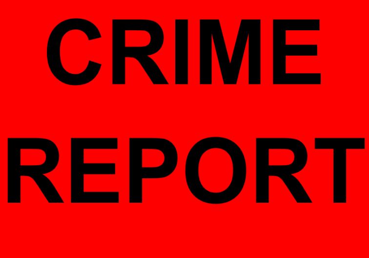 The words crime report on a red background