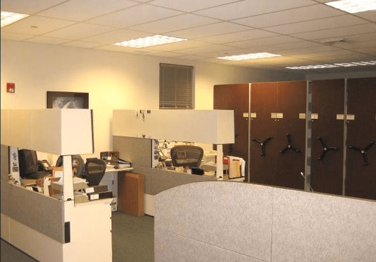 Cubicles in Records office