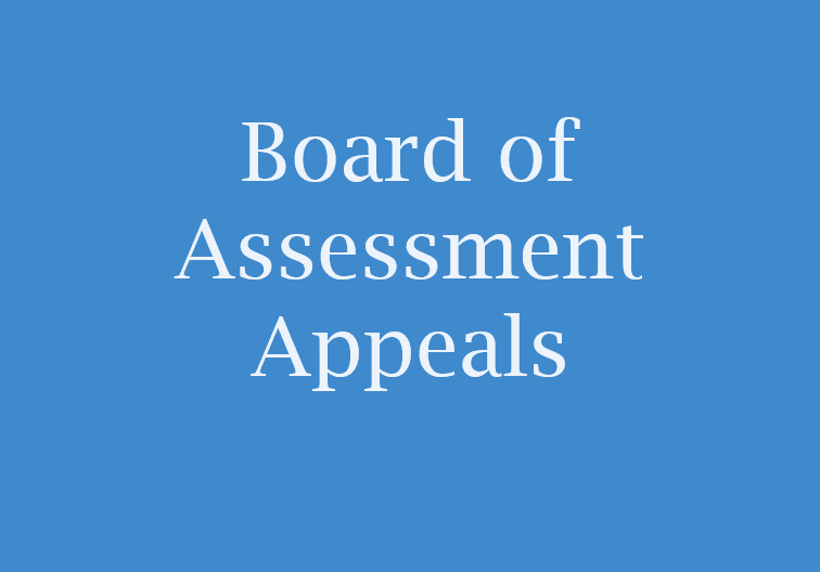 Blue box saying Board of Assessment Appeals