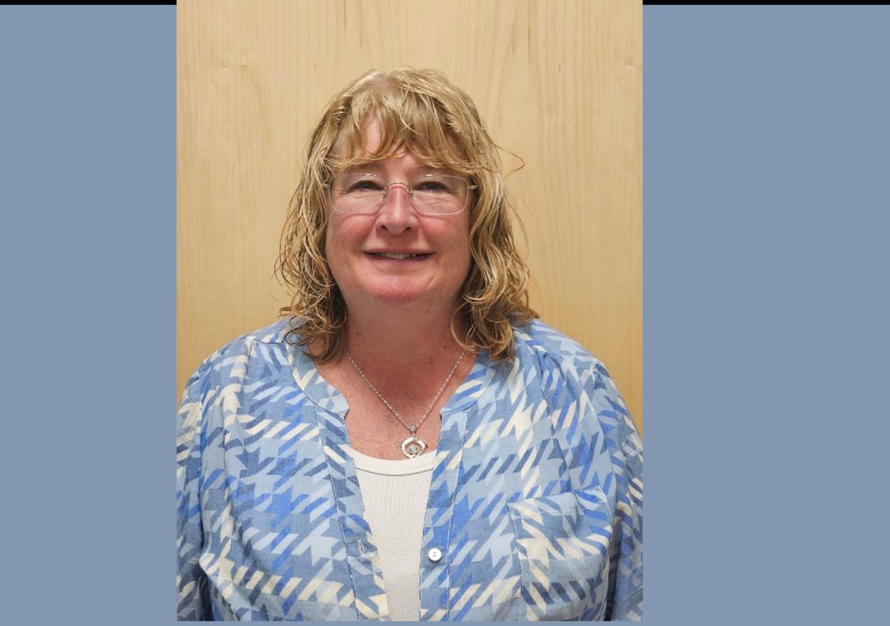 Picture of caucasian woman with shoulder length blonde wavy hair.