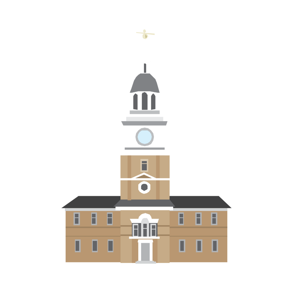 Icon of a brown city hall building