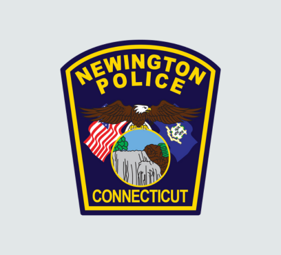 Newington Police Department logo on a light gray background.