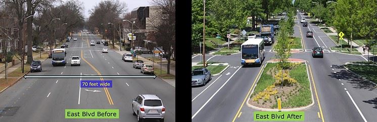 Example of Complete Street Before and After