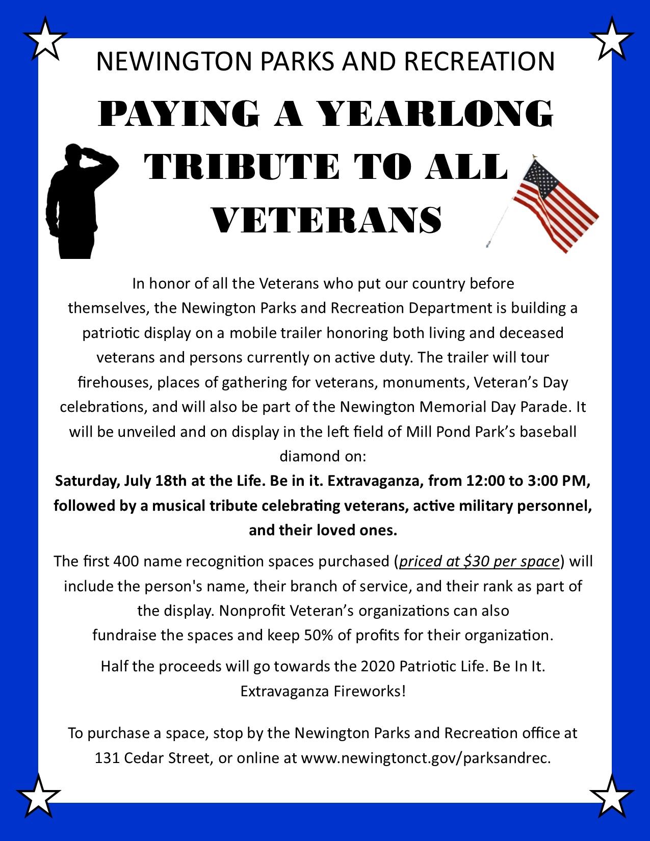Veteran Event Flyer with Parade Route